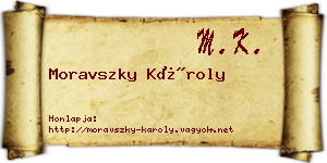 Moravszky Károly névjegykártya